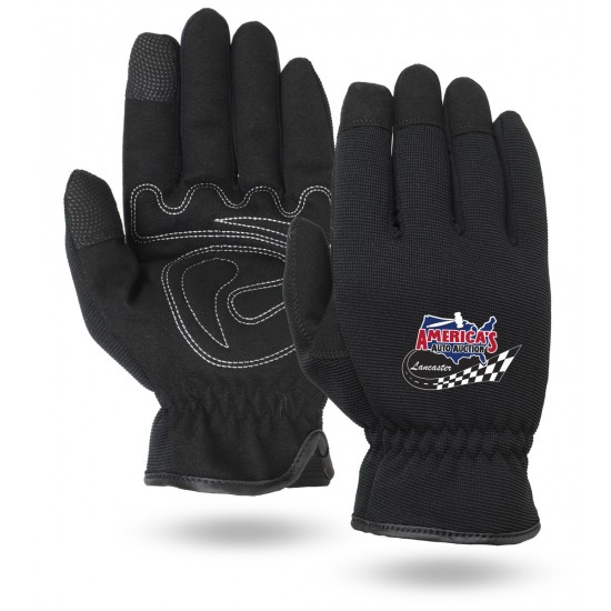 All Black Touchscreen Gloves-Slip-on