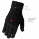 Imprinted Logo on Black Cold Weather Lined Soft Acrylic Touchscreen Gloves