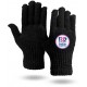 Imprinted Logo on Black Cold Weather Lined Soft Acrylic Touchscreen Gloves