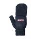 Black Ragg Wool Glomitt - Glove & Flip Mittens
