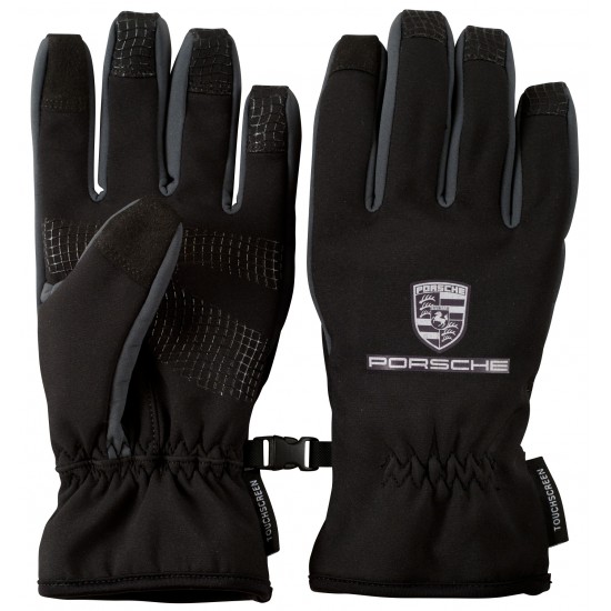 Black Touchscreen Lined Gloves
