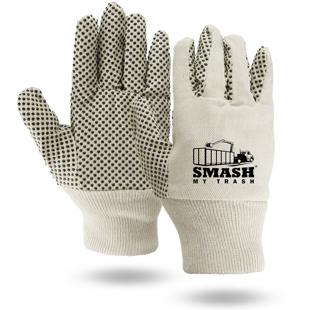 Custom Promotional Canvas Work Gloves w/ Grips