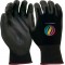 Black Seamless Knit Gloves with Black Coated Palms