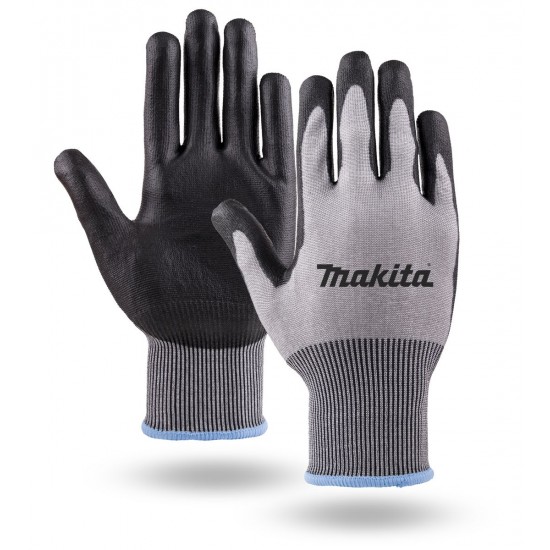 Custom Printed A3 Cut Resistant Touchscreen Black and Gray Gloves with Logo