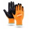 High-Visibility Orange Knit Gloves with Black Nitrile Dipped Palms