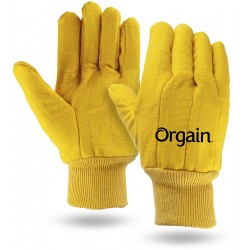 Quilted Yellow Work Gloves