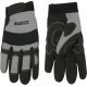 Custom Imprinted Black with Gray Anti-Vibration Mechanics Glove with Synthetic Padded Palm and Logo