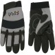Custom Imprinted Black with Gray Anti-Vibration Mechanics Glove with Synthetic Padded Palm and Logo