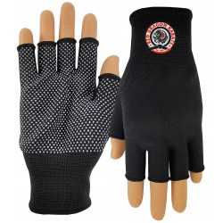 Fingerless Workout Gloves with White Grip Dots