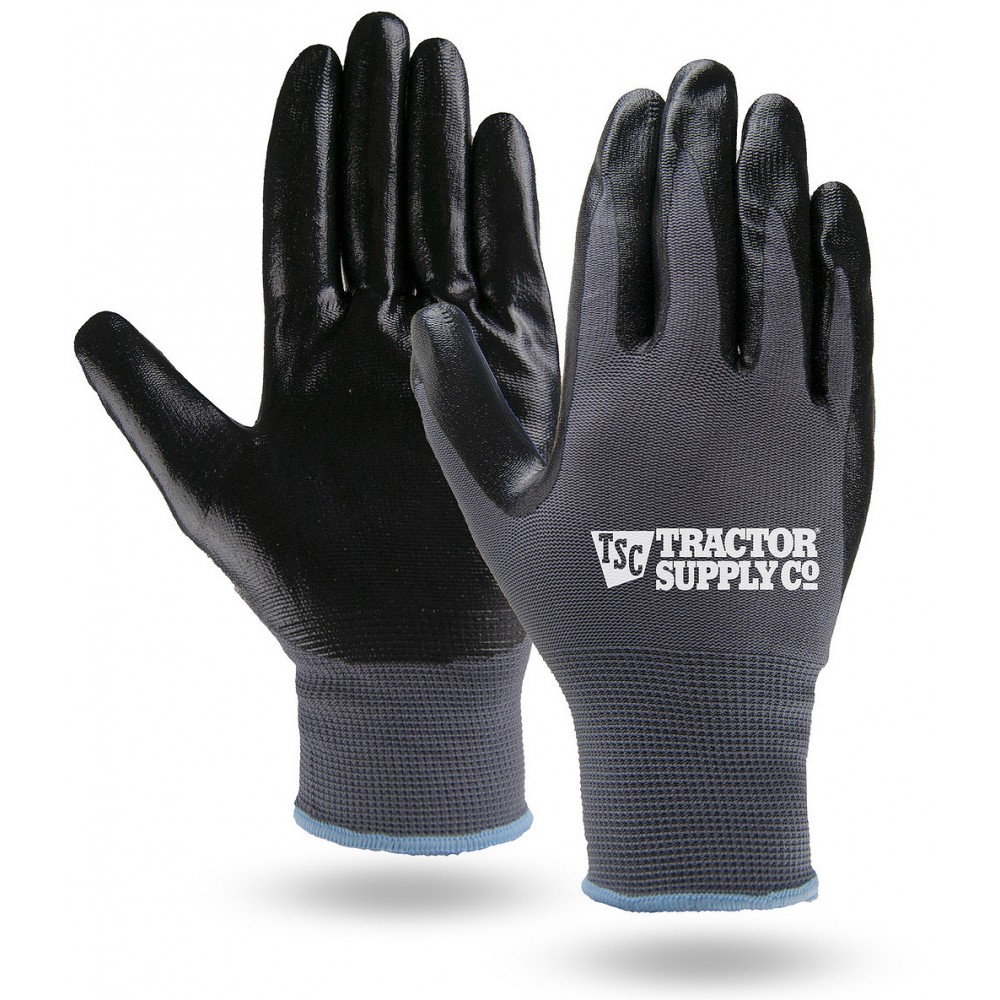 Super-Fit™ Grey Knit Thermal Work Gloves with Natural Rubber Coated Palm -  Small