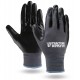 Gray Knit Gloves with Black Nitrile Palm
