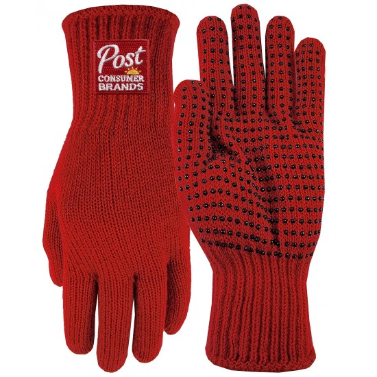 Custom Promotional Heavy Duty Knit Gloves with Gripper Dots - Add Your Logo