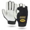 Leather Mechanics Gloves with Black Spandex