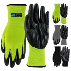 Nitrile Coated Safety Gloves - Multiple Colors