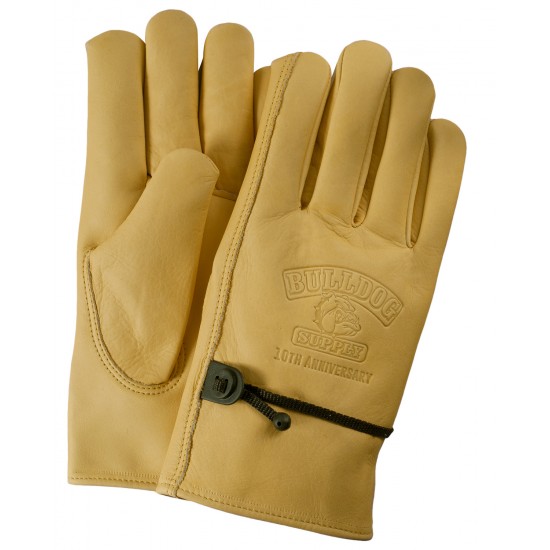 Premium Grain Cowhide Leather Gloves with Adjustable Strap