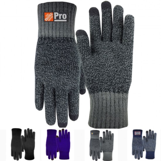 Custom Promotional Extra Soft Knit Texting / Touchscreen Gloves with Assorted Colors