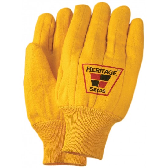 Quilted Yellow Work Gloves