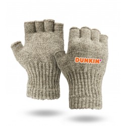 Ragg Wool Fingerless Gloves with Elastic Wrist