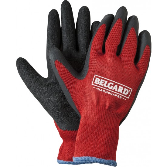 Red Knit Gloves with Dipped Palms