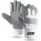 Suede Cowhide Leather Palm Gloves in White with Safety Cuff