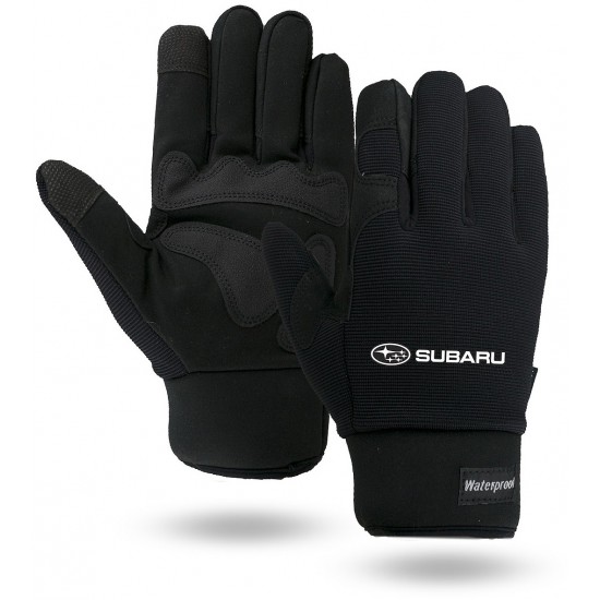 Thinsulate-Lined Waterproof Black Touchscreen Gloves