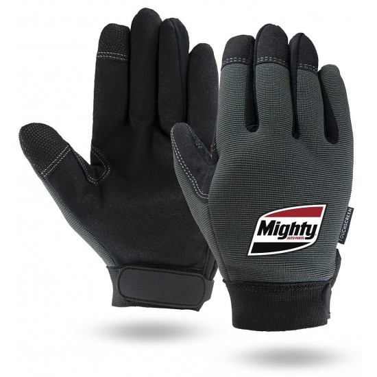 Touchscreen Mechanics Gloves in Gray Color