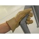 Water Repellent Premium Grain Cowhide Leather Gloves with Elastic Wrist