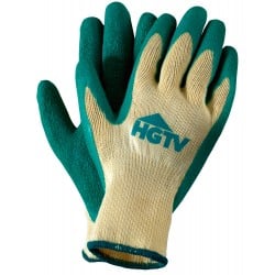 Yellow Knit Garden Gloves with Latex Palms